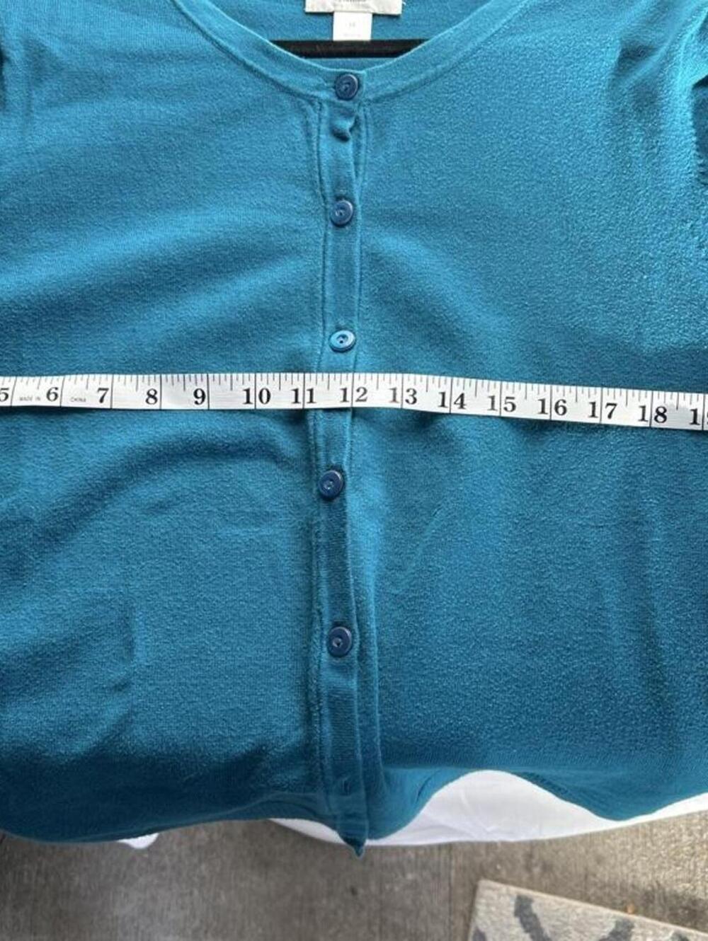 Cj Banks Women's Blue and Green Cardigan